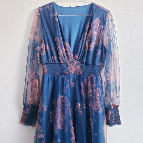 Baltic Born Layla Tulle Maxi Dress Long Sleeve New Without Tags - Picture 3 of 9